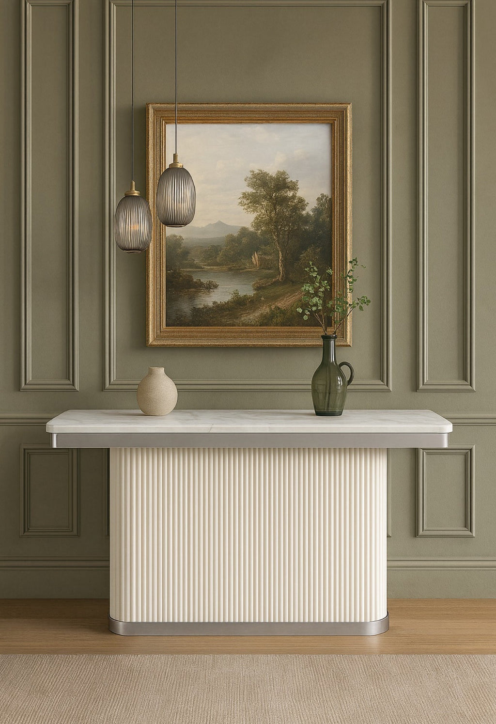 GT White Console Table