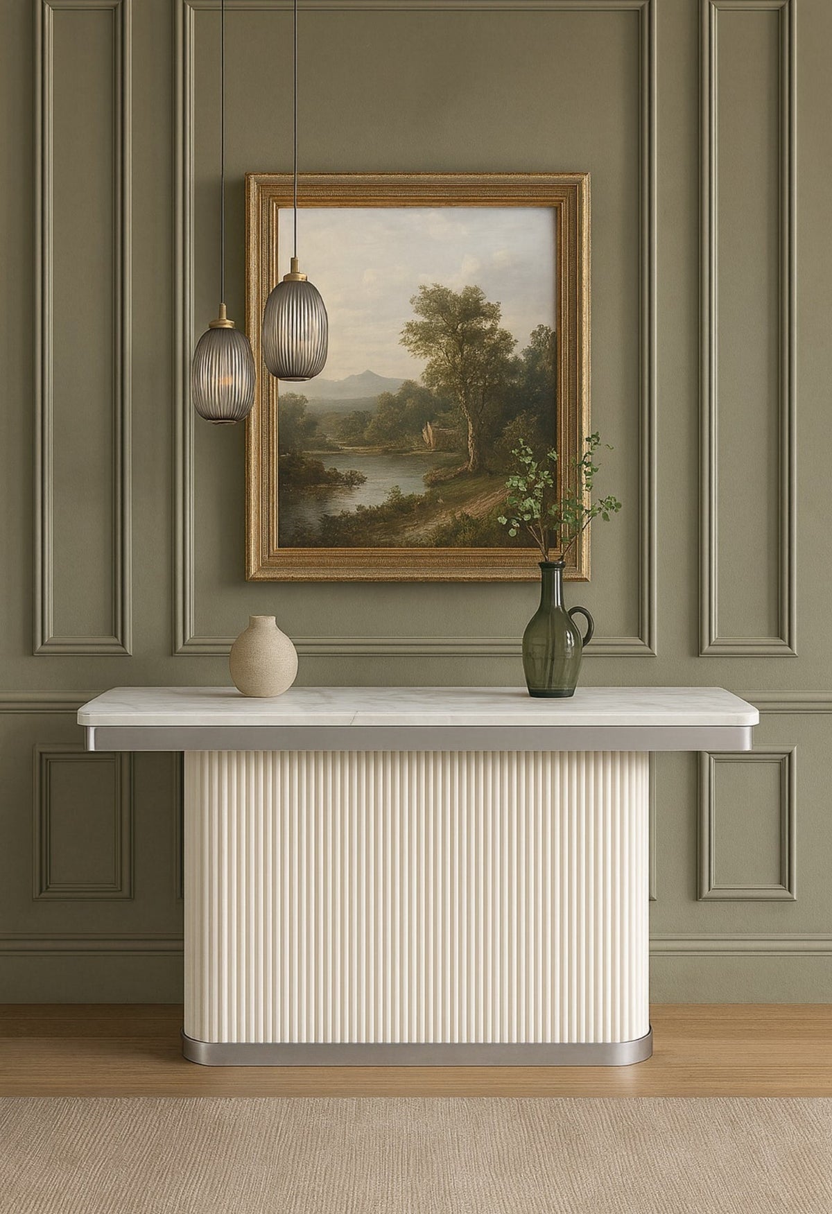 GT White Console Table
