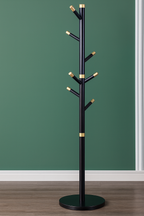 Elegant Black Wooden Coat Stand