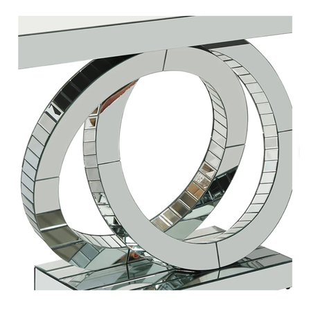 Infinity Mirror Silver Console Table