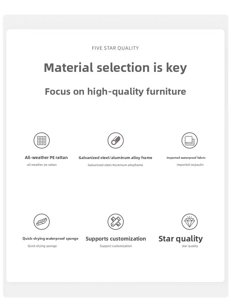 Oluh Outdoor Patio Furniture Set
