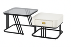 White Square Nesting Coffee Table Set