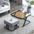 Grey Square Nesting Coffee Table