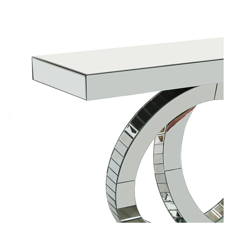 Infinity Mirror Silver Console Table