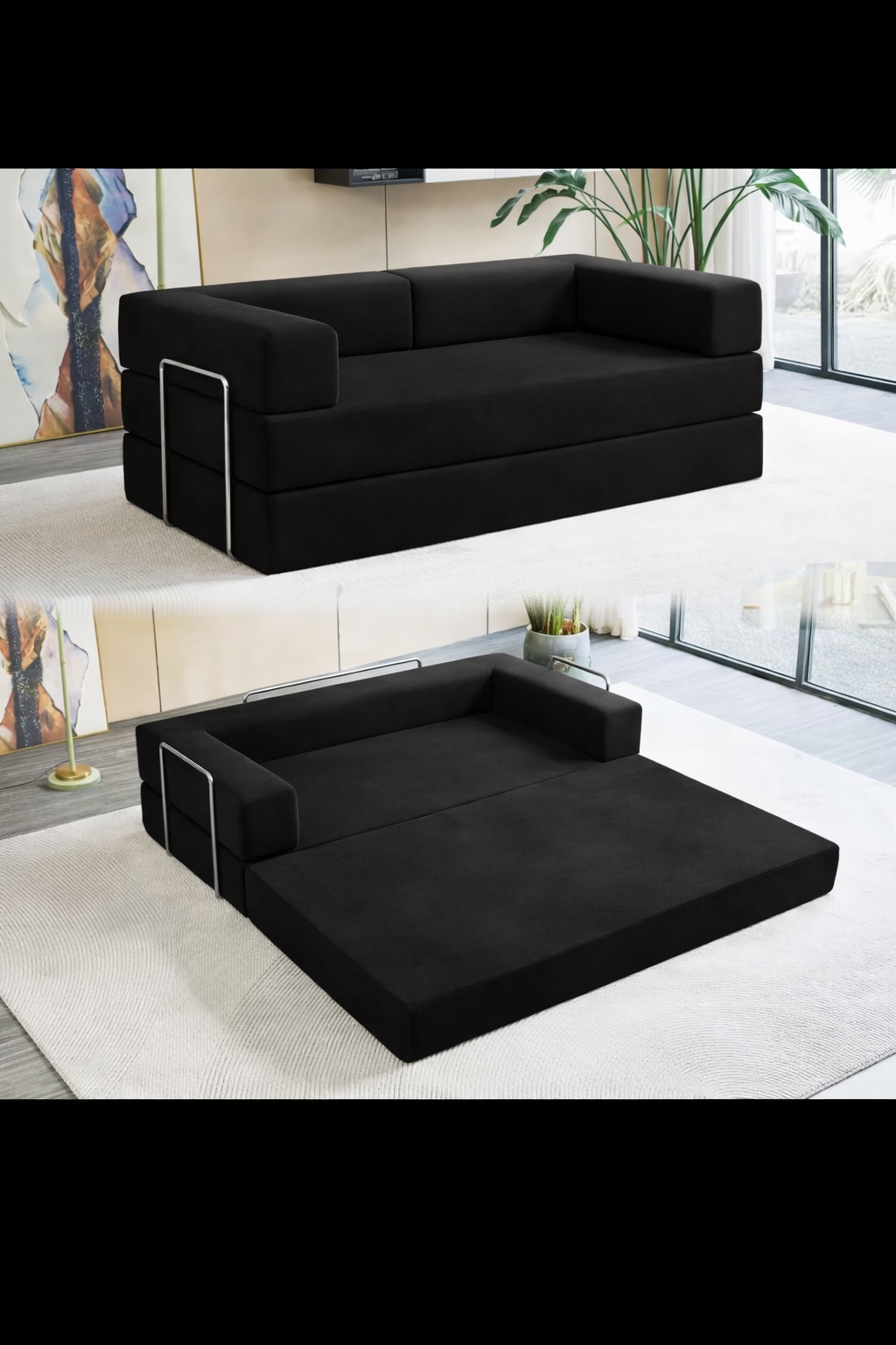 Noir Convertible Sleeper Sofa