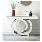Infinity Mirror Silver Console Table