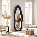 Flannel-Wrapped Wavy Full-Length Mirror