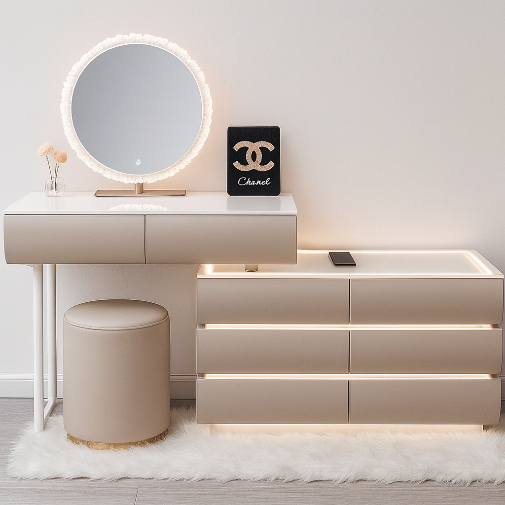 Elegant Makeup Vanity Table