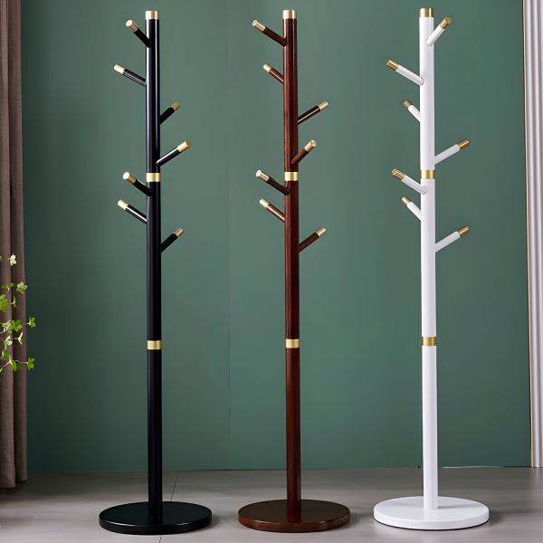 Elegant Black Wooden Coat Stand
