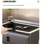 Black Smart Bedside Table