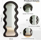 Full-Length Wavy-Edge Mirror