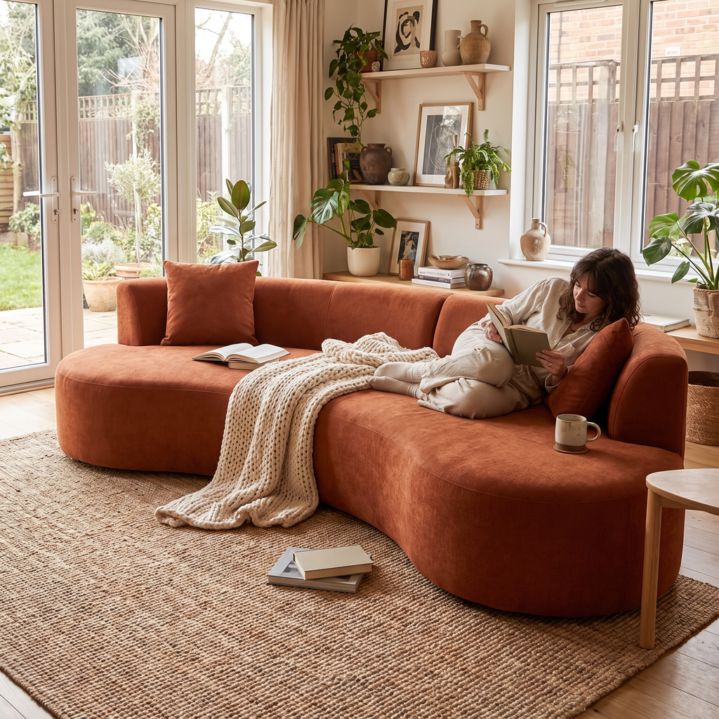 Brown Moon Compressed Sofa lifestyle
