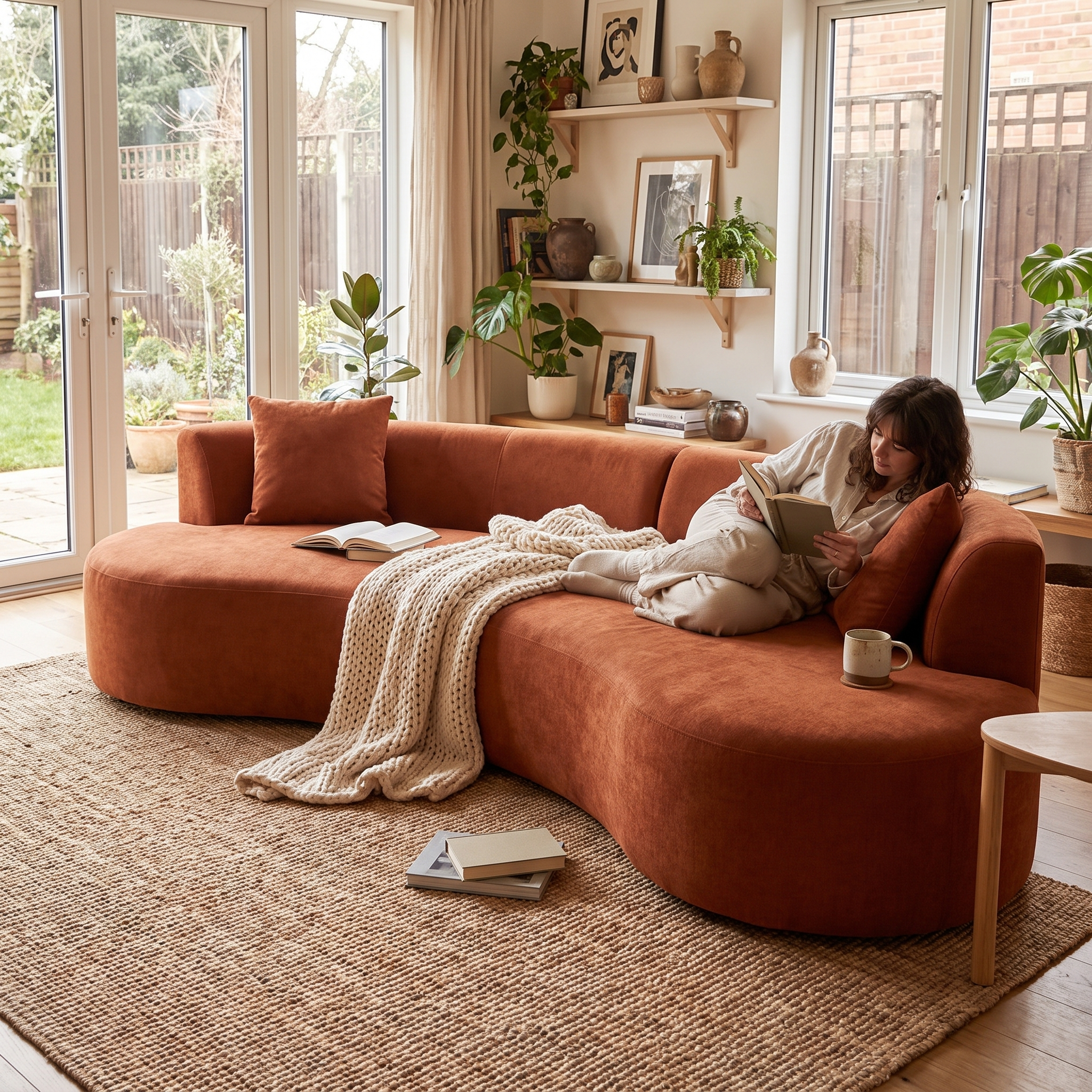 Brown Moon Compressed Sofa lifestyle