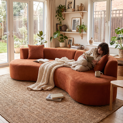 Brown Moon Compressed Sofa lifestyle