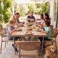 Spacious 8-Seater Patio Dining Set lifestyle