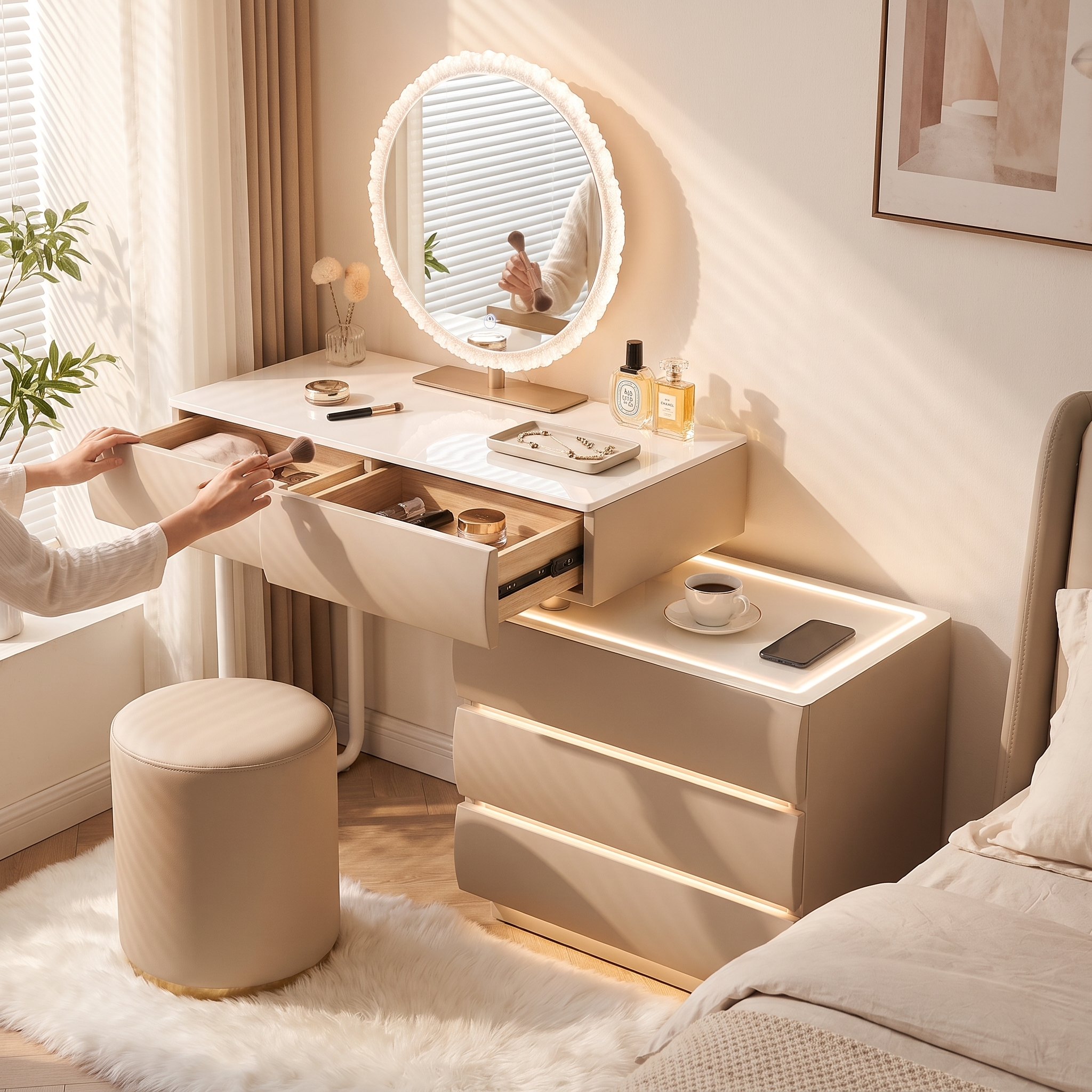 Elegant Makeup Vanity Table lifestyle