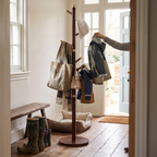 Premium Wooden Coat Hanger Brown lifestyle