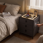 Black Smart Bedside Table lifestyle