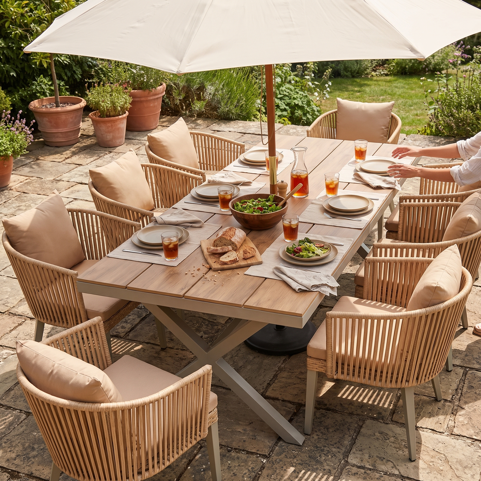 Lulu 8-Seater Patio Dining Set lifestyle
