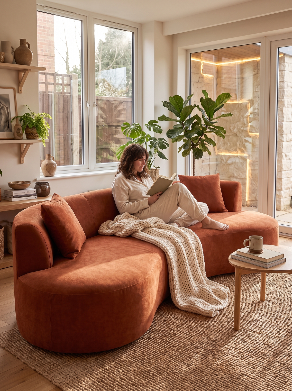 Brown Moon Compressed Sofa lifestyle image 1