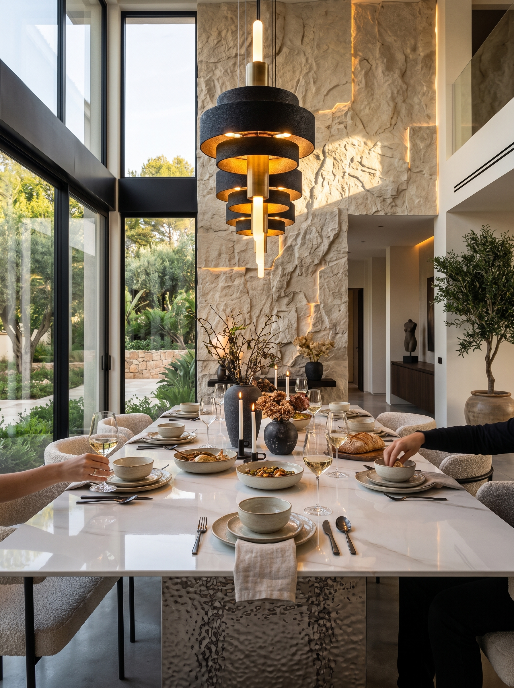 Linea Minimalist Dining Table lifestyle image 2