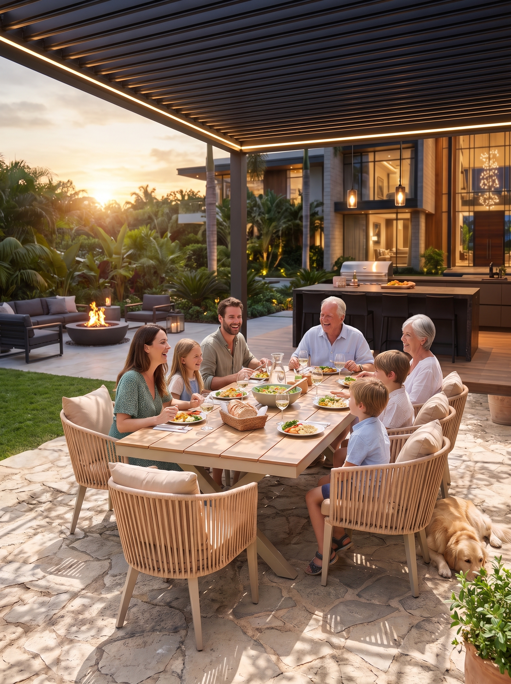 Oluh Outdoor Patio Furniture Set lifestyle image 3