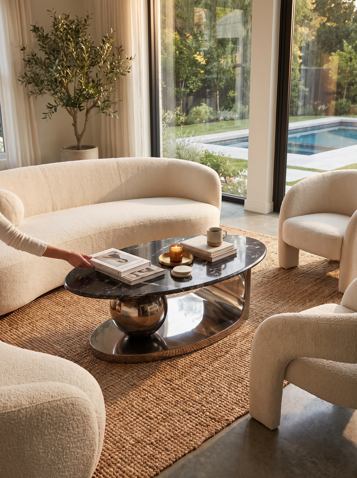 Elegant Black Coffee Table lifestyle image 1