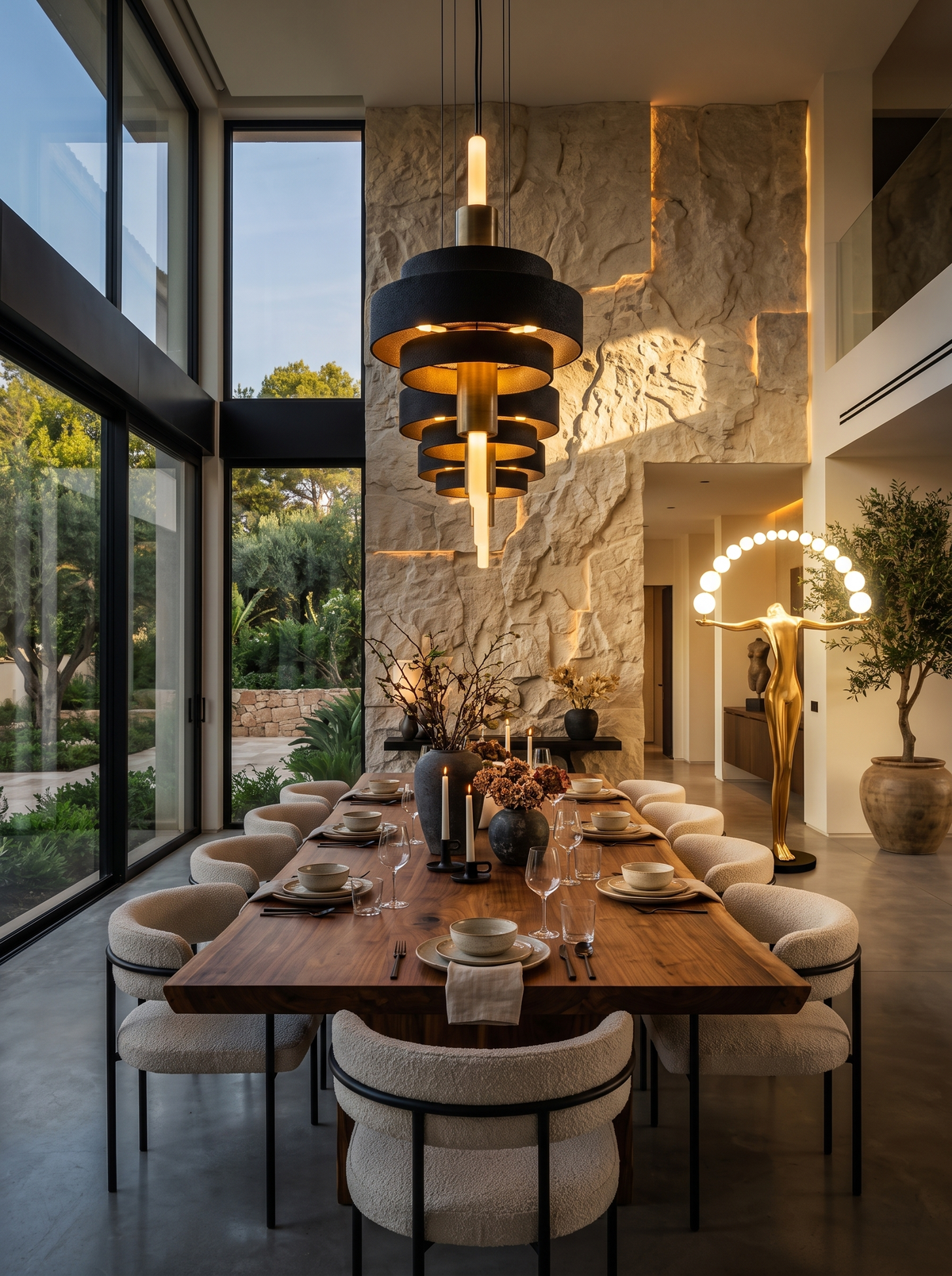 Modern Gold Sculptural Light lifestyle image 3