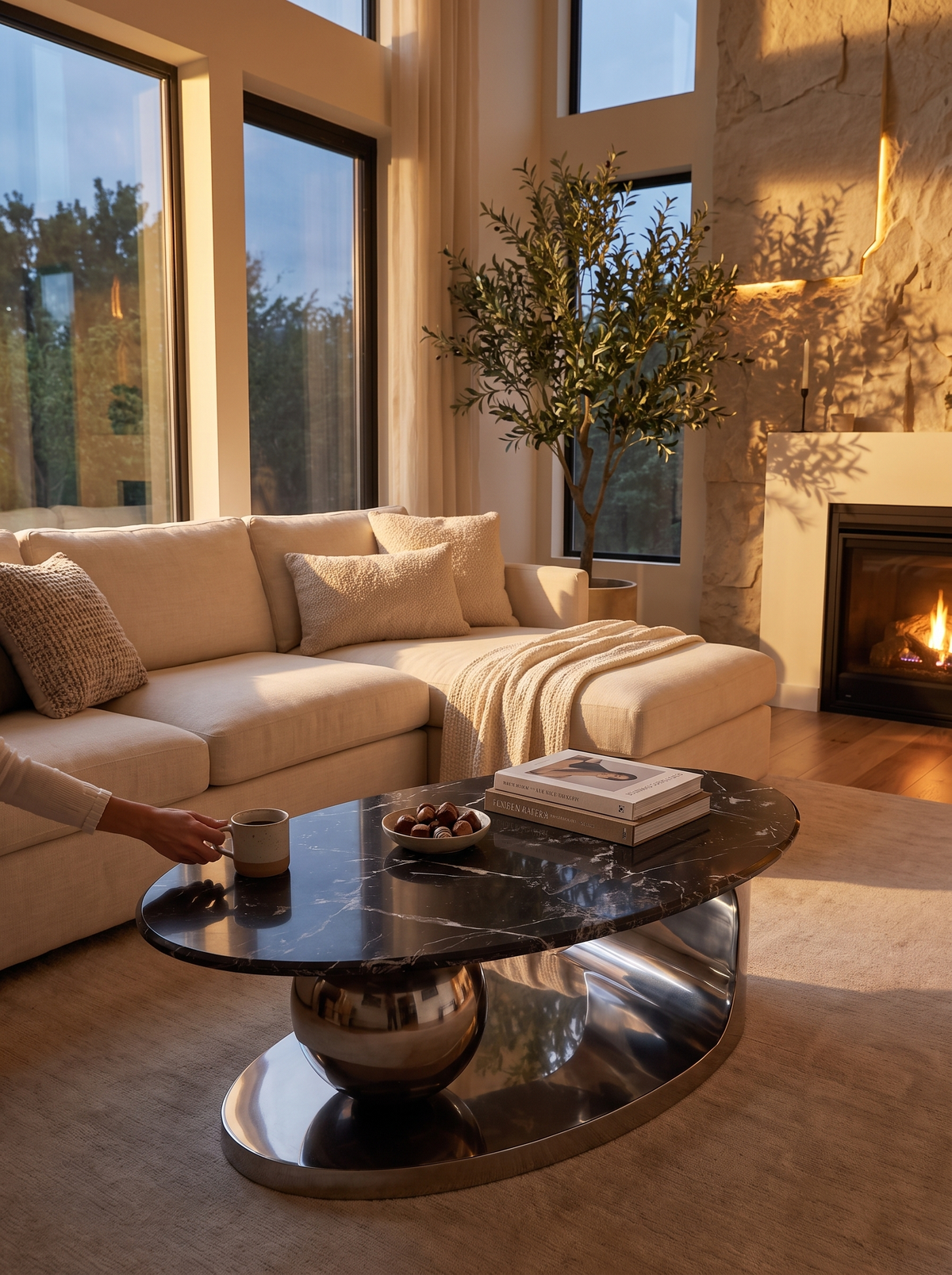Elegant Black Coffee Table lifestyle image 2
