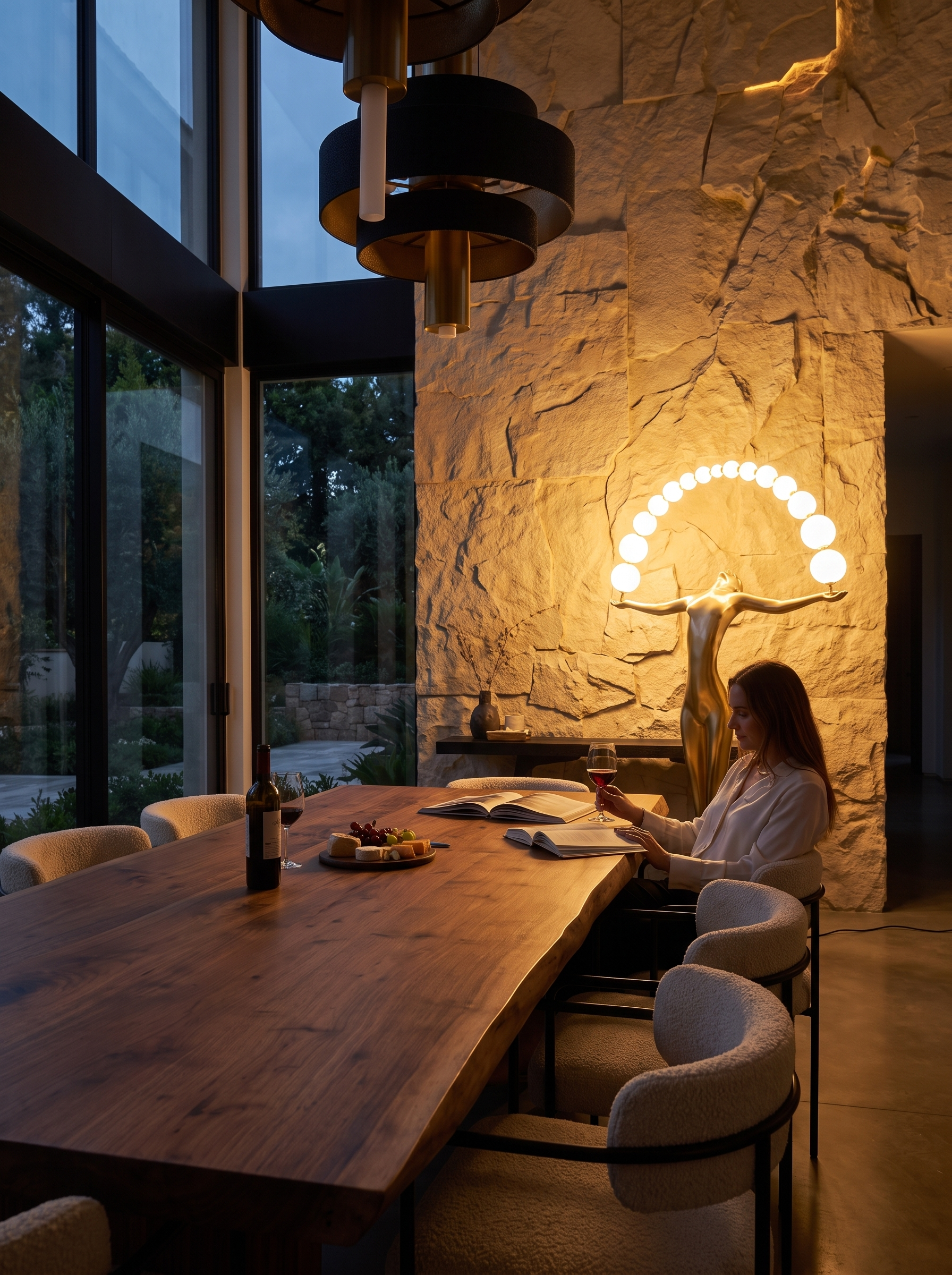 Modern Gold Sculptural Light lifestyle image 1