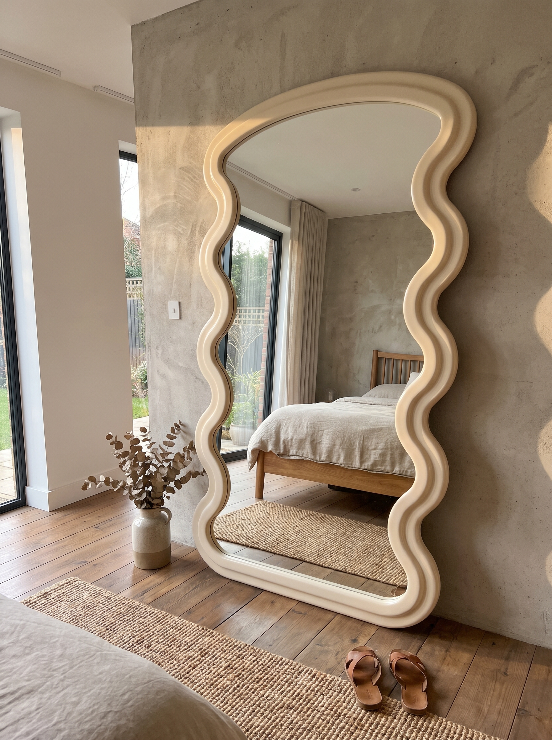 Full-Length Wavy-Edge Mirror lifestyle image 3