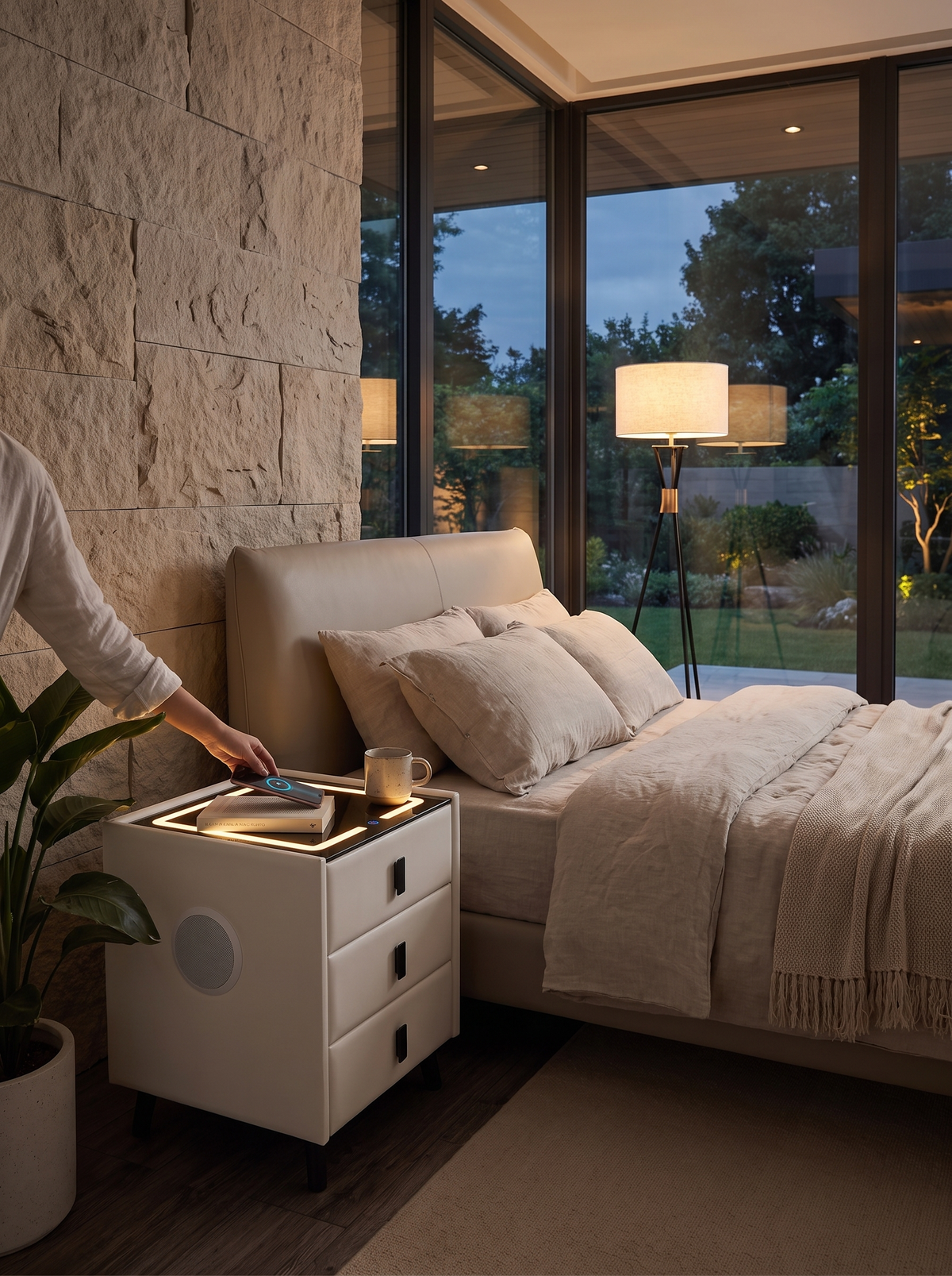 White Smart Side Table lifestyle image 3