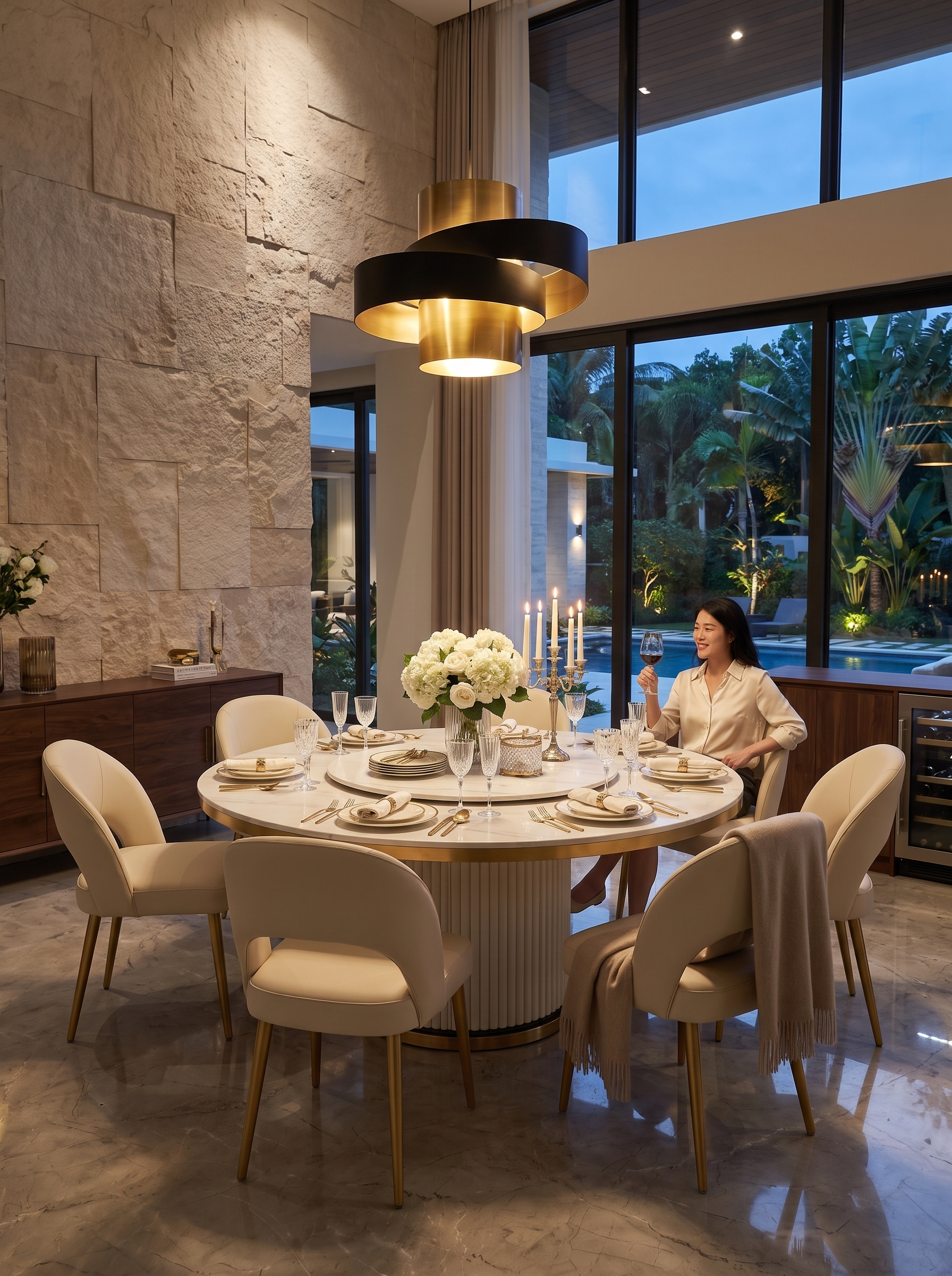 Luna 8-Seater Dining Set lifestyle image 2