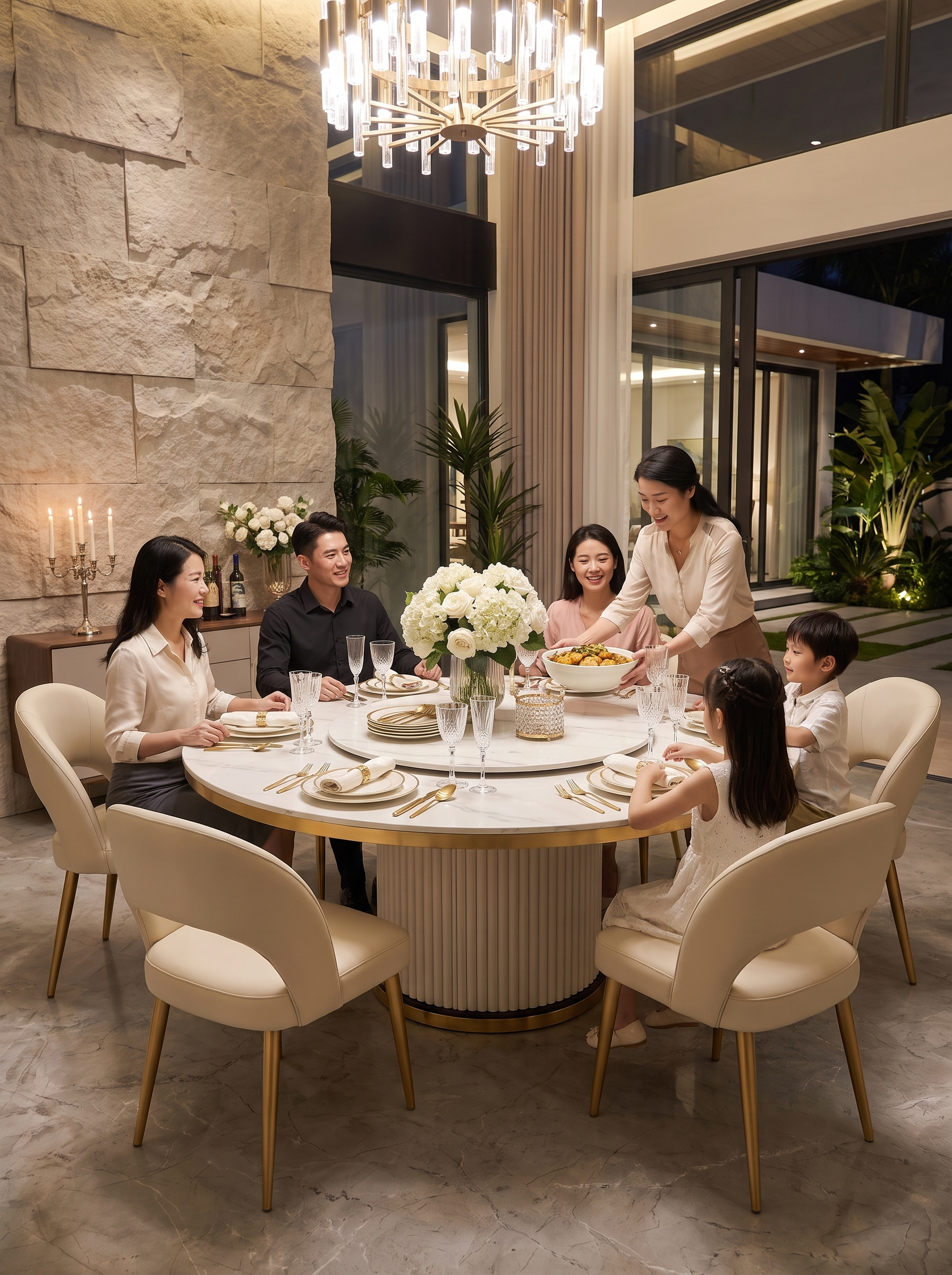 Luna 8-Seater Dining Set lifestyle image 1