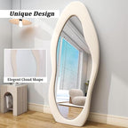 Flannel-Wrapped Wavy Full-Length Mirror