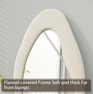 Flannel-Wrapped Wavy Full-Length Mirror
