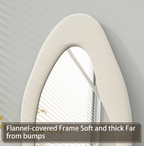 Flannel-Wrapped Wavy Full-Length Mirror